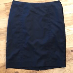 The Limited lined navy skirt